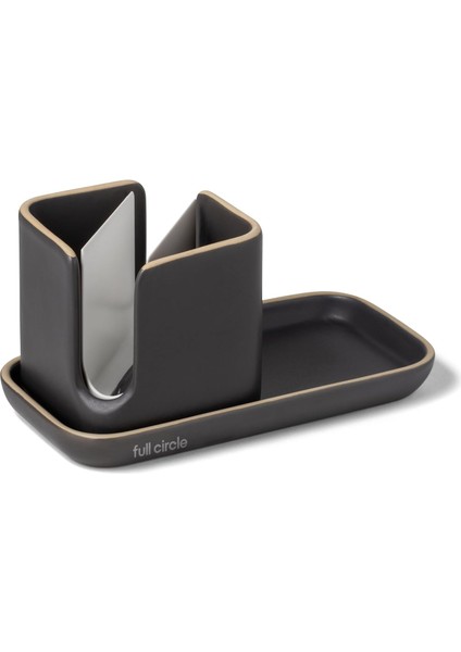 Daire Mutfak Lavabo Aksesuarları, Seramik, Gri ve Beyaz, 1 Adet (1 Paket)