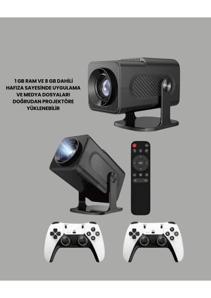 450 Ansı Lümen, 4K Destekli Kompakt Ev Projektörü modelleri