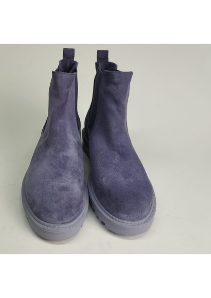 Kadın Hakiki Deri Lastikli Mor Süet Bot fiyatları