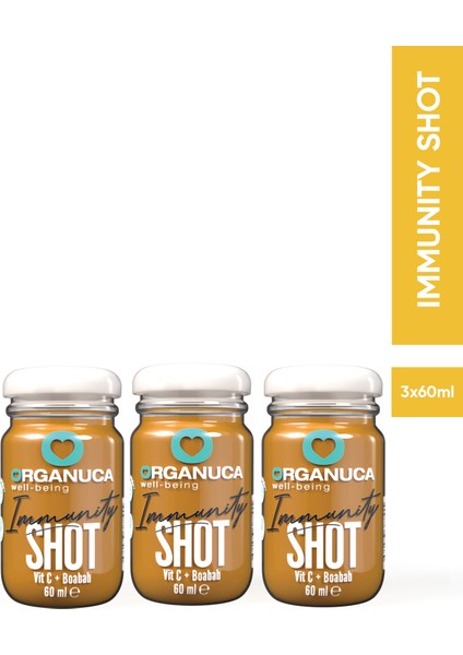 3’lü Organik Immunıty Shot 60 ml