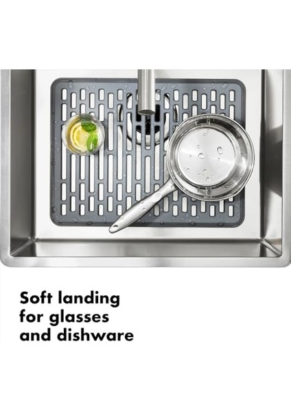 Good Grips Abtropfmatte, 31 x 40 x 1,3 Cm, Viereckig, Grau fiyatları