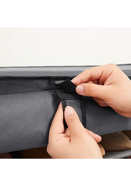 Toz Geçirmez Örtülü 10 Katlı Ayakkabı Rafı, 88X28X160 Cm, Gri, RXJ36G fiyatları