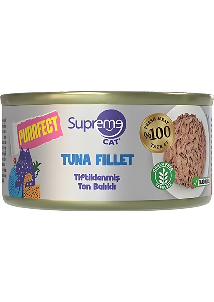 Tiftiklenmiş Ton Balıklı Yetişkin Konserve Kedi Maması 70GR