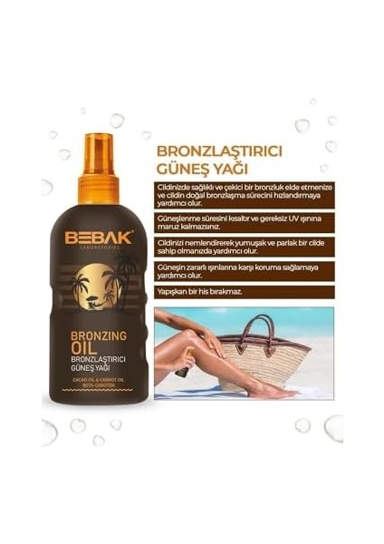 Bebak Güneş Yağı Bronzlaştırıcı 150 ml fiyatları