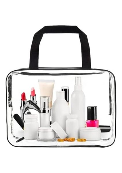 Bybaby Şeffaf Su Geçirmez Büyük Boy Makyaj Çantası, 1 Adet modelleri