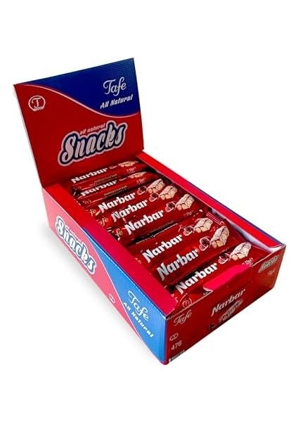 Tafe Narbar - Nar Aromalı Hindistan Cevizi Kaplı Fındıklı Lokum Bar 32'li Paket
