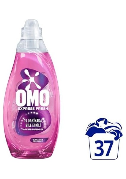 Omo Express Fresh Capcanlı Renkler Renkli ve Siyahlar Sıvı Çamaşır Deterjanı 1480 ml modelleri