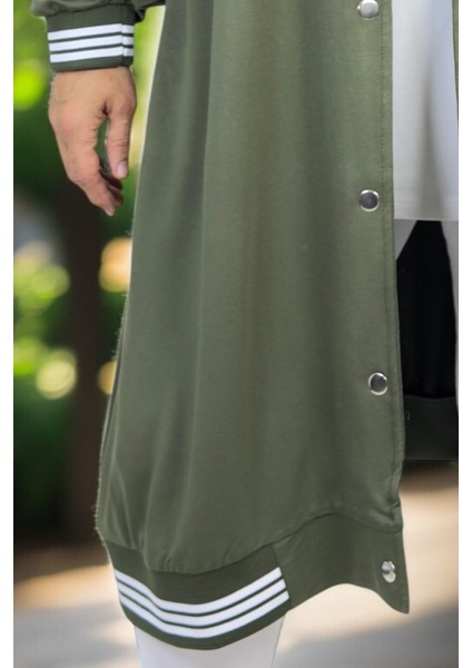 Çıt Çıt Kapama Kristal Viskon Kumaş Cepli Ribanalı Büyük Beden Uzun Kap Ceket fırsatları