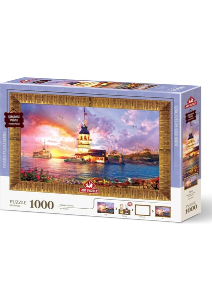 Puzzle Kız Kulesi 1000 Parça Çerçeveli Puzzle