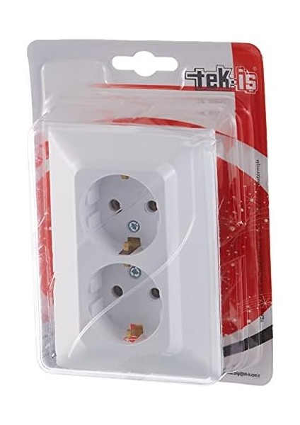 Priz Topraklı Sıva Altı 2li, Beyaz modelleri