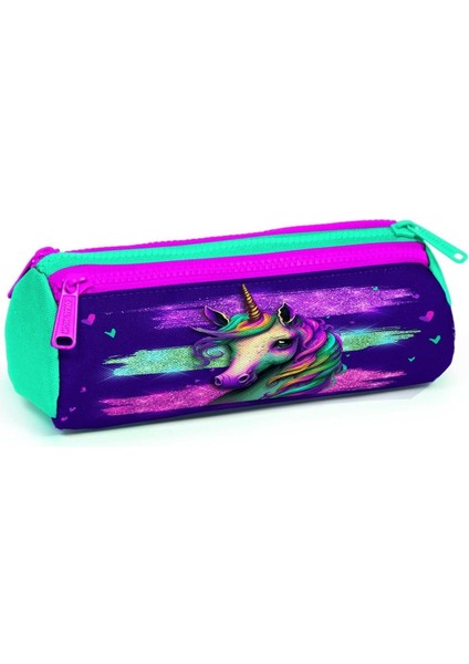 Pembe Su Yeşili Üç Bölmeli Çantası - Kız Çocuk