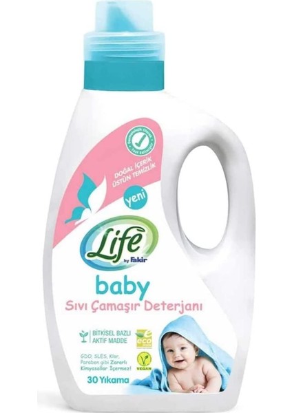 Life Baby Bitkisel Sıvı Çamaşır Deterjanı (30 YIKAMA)1500 ml