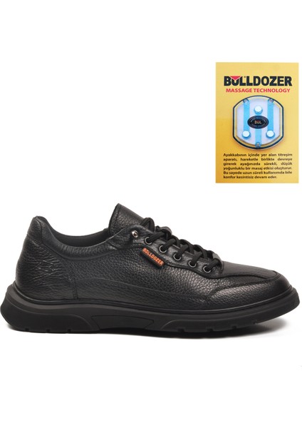 Siyah Ortopedik Hakiki Deri Masaj Etkili Erkek Casual Ayakkabı 260043 M fiyatları