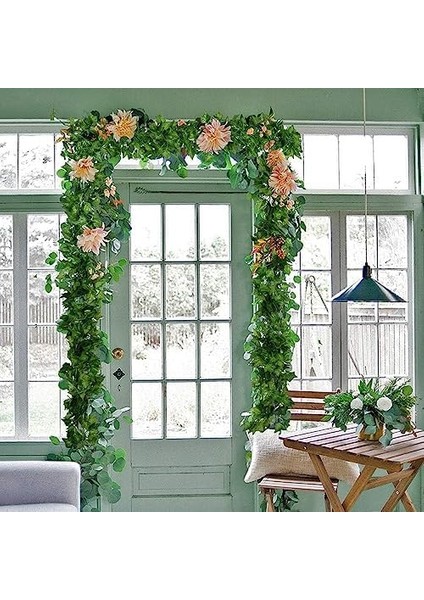 12 Adet 240 cm Yapay Sarmaşık Yaprak – Görünümlü Dekoratif Bitki, Bahçe ve Ev Dekoru, Kapatıcı, Peyzaj ve Organizasyon Için Yapay Bitki fiyatları