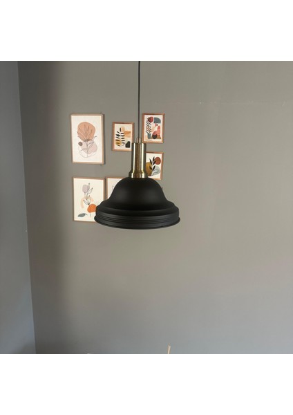 Ulmete Siyah Renk Eskitme Fener Başlık Tekli Sarkıt Avize Salon Ofis Otel Avizeleri Vintage Tasarım modelleri