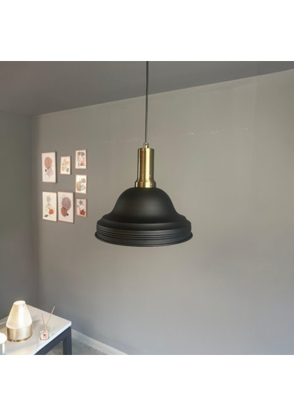 Ulmete Siyah Renk Eskitme Fener Başlık Tekli Sarkıt Avize Salon Ofis Otel Avizeleri Vintage Tasarım fırsatları