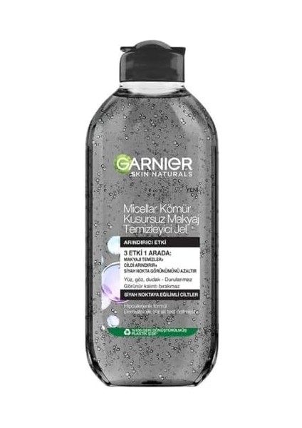 Garnier Micellar Kömür Kusursuz Makyaj Temizleyici Jel (400 Ml)