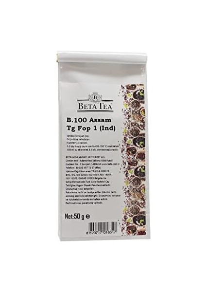 Beta Assam Tgfop1 50 gr fiyatları