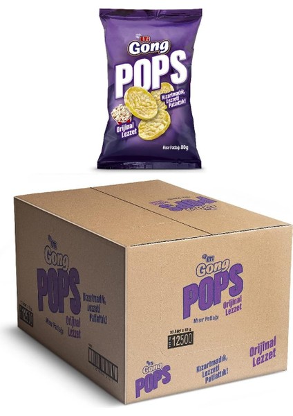 Eti Gong Pops Orijinal Lezzet Mısır Patlağı 80 G x 10 Adet