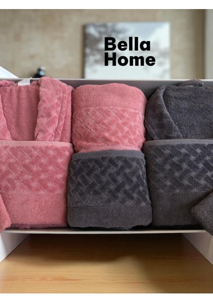 8 Parça Hasır Aile Bornoz Seti - Çeyiz Seti - %100 Pamuk - Orijinal Lüks Kutu fiyatları