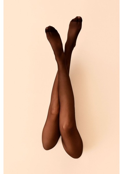 Kestane Ince Mat 20 Den Burunlu Krem Cream Yumuşak & Parfümlü Kadın Külotlu Çorap - Üstün Yumuşaklık