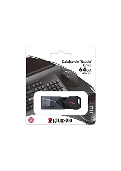Datatraveler Exodia USB Bellek 3.2 DTXON/64GB Gen 1 - Ince, Hareketli Kapaklı modelleri