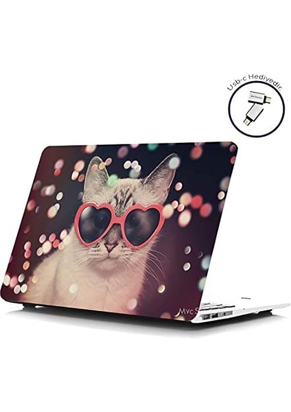 MacBook Pro 13 Kılıf – A2338 M1 M2, A2251 A2289 A1706 A1708 A1989 A2159 Uyumlu – Tpu Sert Kapak, Lazer Uv Kedi Baskılı, Çizilmeye Dayanıklı Koruma Pembe modelleri