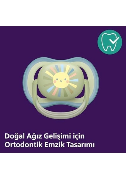 Philips Avent Ultra Air Emzik, Erkek Bebekler Için 0-6 Ay, 2’li Paket, Ortodontik Silikon, Geniş Hava Delikli, Mikrodalga Sterilize Edilebilir, Bpa Içermez, Taşıma Kutulu, SCF085/58