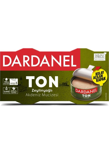 Dardanel Zeytinyağlı Ton Balığı 2X140 gr modelleri