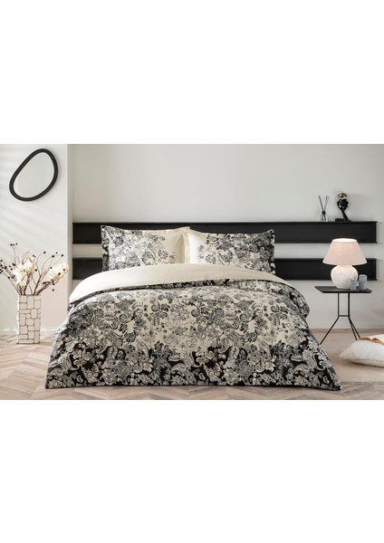 Monica Çift Kişilik Nevresim Takımı Siyah