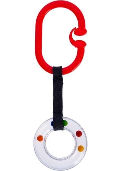 Çıngıraklı Puset Halkası Kırmızı Oval