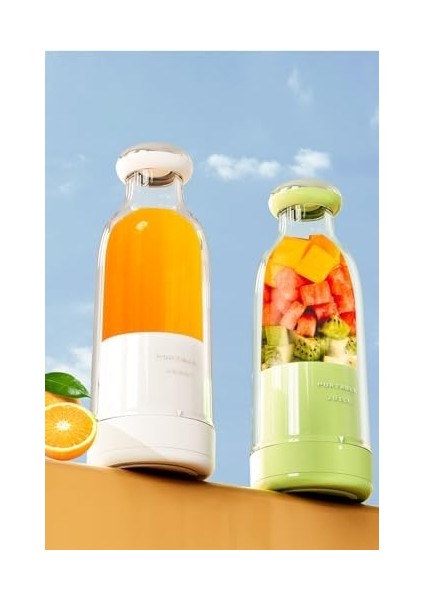 Smoothie Taşınabilir Şarjlı Kişisel Mini Meyve Karıştırıcı 300 ml (Yeşil) fiyatları