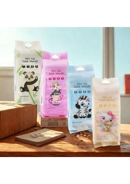 Jouis Islak Mendili Sevimli Mini Cep Tipi, Kokusuz ve Pratik Kullanım, Kolay Taşınabilir Şık Mendil Seti 64 Adet (8 x 8 Adet) Yumuşak ve Narin Yapı (Erkek) fiyatları