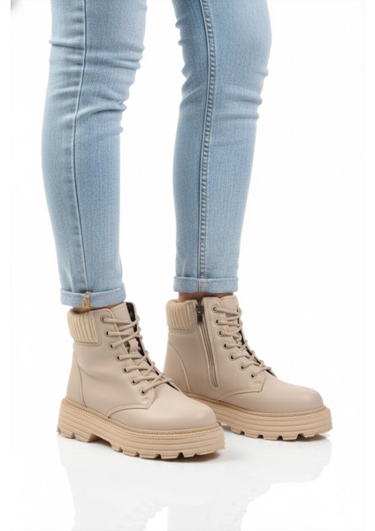 Bej Polarlı Kaymaz Taban Kadın Bot Serpa 5200 Z