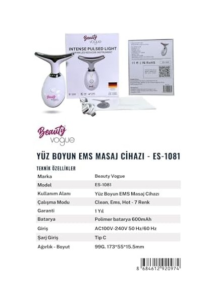 Boyun Yüz Sıkılaştırıcı Kırışıklık Giderme Aleti, Çift Çene Azaltıcı Titreşim Masajı Kırışıklıklar Görünüm Giderme ve Yüz Için Cilt Sıkılaştırma, Boyun