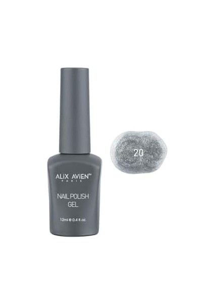 Alıx Avıen Uv Kalıcı Gri Simli Jel Oje 20 - Gel Polish - 12 ml fiyatları