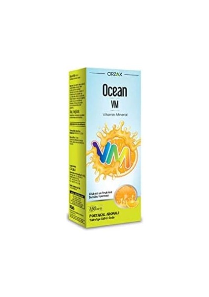 Ocean Vm Vitamin Mineral Portakal Aromalı Şurup 150 ml
