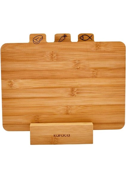 Triple 4 Parça Ayaklı Kesme Tahtası Seti