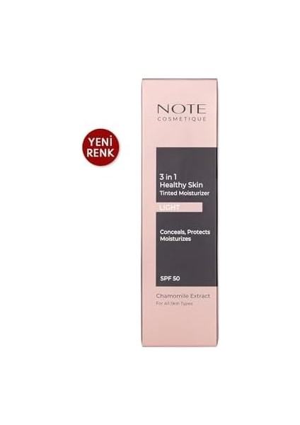 Note 3 In 1 Healthy Skin Light Tinted Moisturizer 50 Spf Renk Ton Eşitleyici Aydınlatıcı Krem, 00 Açık Ton modelleri