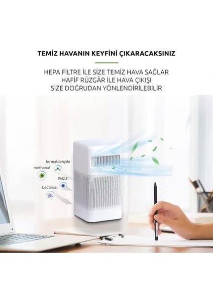 Airwise Oda Hava Temizleyicisi, 13 Filtrasyon, 24W, Beyaz fiyatları