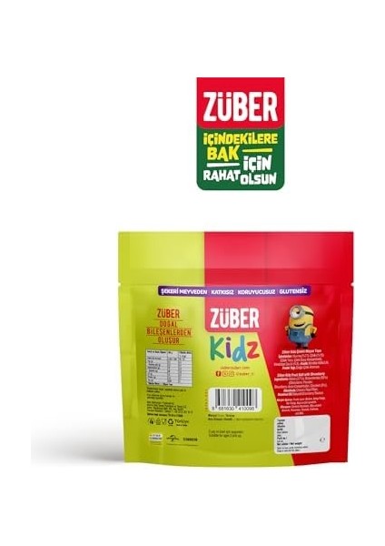 Züber Kidz Çilekli Meyve Topu 42GR x 12 Adet modelleri