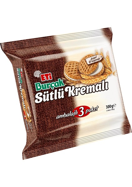 Eti Burçak Kremalı Bisküvi 3 x 100 G fiyatları
