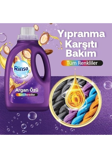 Rinso Sıvı Çamaşır Deterjanı Komple Bakım Serisi Argan Özü Tüm Renkliler Için 1.5 L modelleri