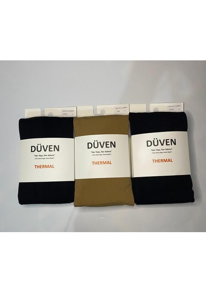 3'lü Kadın Renkli Içi Ince Polar Içlik Termal Külotlu Çorap - Konfor Thermal