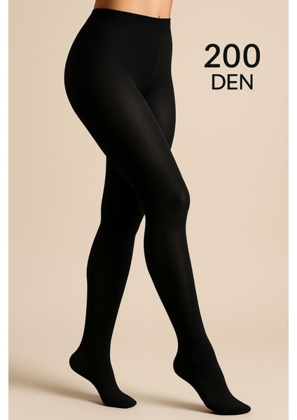 Kadın 200 Den Micro Opak Mat Kışlık Kalın Siyah Külotlu Çorap modelleri