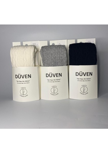 3'lü Paket Carina Cotton Pamuklu Desenli Renkli Kadın Külotlu Çorap