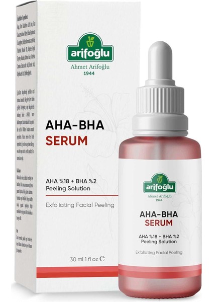 Arifoğlu Aha-Bha Cilt Tonu Eşitleyici ve Canlandırıcı Peeling Serum 30 ml