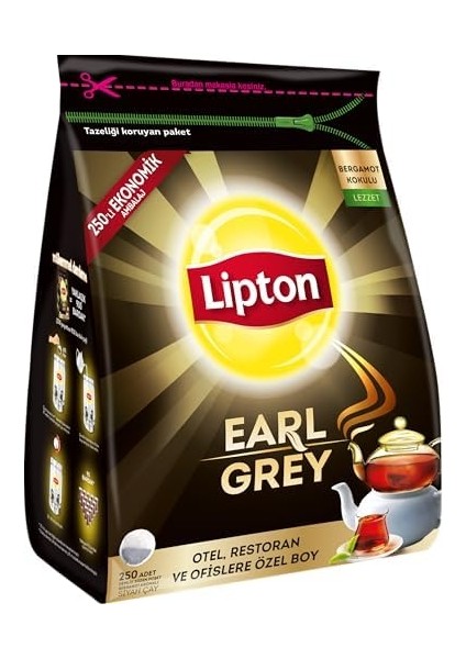 Lipton Earl Grey 250'LI Demlik Poşet Çay