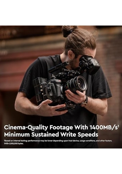 Pro-Cınema Cfexpress Tip B Hafıza Kartı 640 GB (Cfexpress Teknolojisine Sahip Sinema Kameralarının Kullanımı Için, 8k Çekim, 1.700 Mb/sn'ye Kadar Okuma, 1 Metreye Kadar Düşme Direnci modelleri