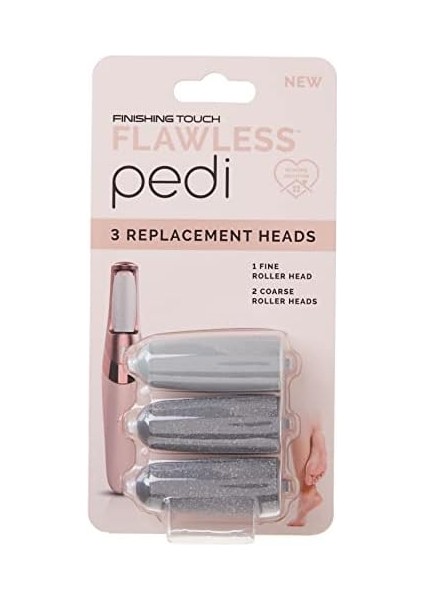 Finishing Touch Pedikürler Için Kusursuz Ped Yedek Başlık, 3 Parçalı Ek Seti fiyatları